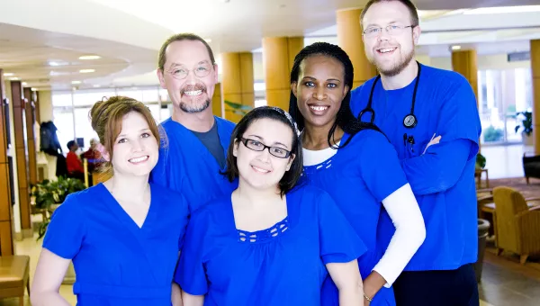 Nurses posing for pics